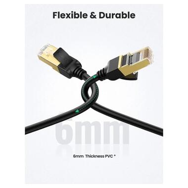 Патч-корд Ugreen 3 м F/FTP Cat 7 RJ-45, чёрный (U_11270) фото №3