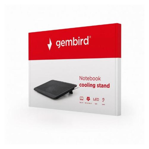 Охлаждающая подставка для ноутбука Gembird NBS-1F15-03 15.6 Black фото №4
