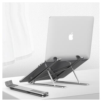 Підставка під ноутбук універсальна, а також для MacBook Air Pro HQ-Tech HQ-CP-AIR, алюміній, складна фото №3
