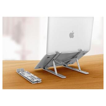 Підставка під ноутбук універсальна, а також для MacBook Air Pro HQ-Tech HQ-CP-AIR, алюміній, складна фото №5