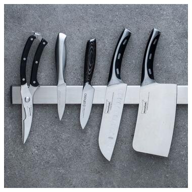 Магнітна планка для ножів із нержавіючої сталі IwConcept PRO Batten-40cm (Steel 304) Silver фото №1