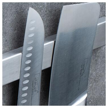 Магнітна планка для ножів із нержавіючої сталі IwConcept PRO Batten-40cm (Steel 304) Silver фото №4