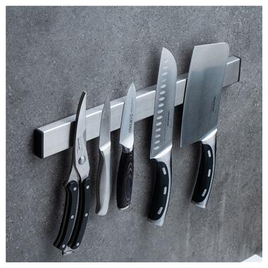Магнітна планка для ножів із нержавіючої сталі IwConcept PRO Batten-40cm (Steel 304) Silver фото №5