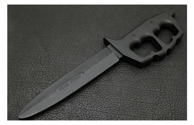 Нож тренировочный Cold Steel Rubber Training Trench Knife Dble Edge (92R80NTP) фото №4