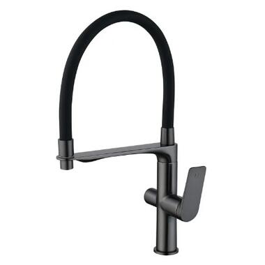 Змішувач для кухні Mixxus Premium DERBY 021 NUT GRAPHITE REFL.BLACK з виходом для питної води MI6612 фото №1