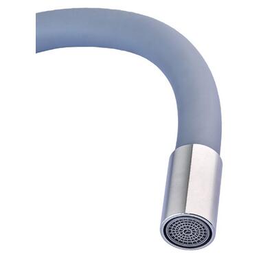 Змішувач для кухні Mixxus із силіконовим виливом DVE-011 Refl.Gray MI6081 фото №3