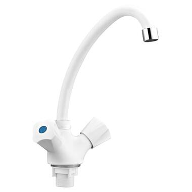 Змішувач для кухні PLAMIX Omega-271 White PM0610  фото №1