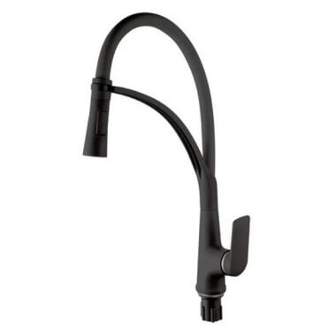 Смеситель для кухни Plamix Lucas-017 SET BLACK REFL.Black (PM0717)  фото №1