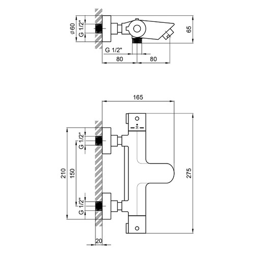 Змішувач термостатичний для ванни Qtap Inspai-Therm CRMT300800 фото №3