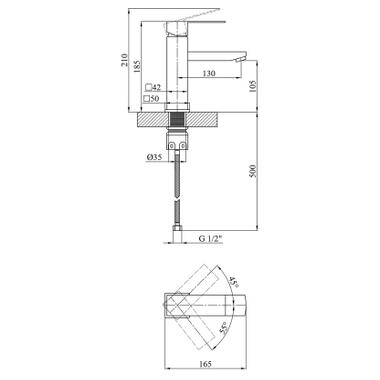 Смеситель Kroner Edelstahl Kubus-SCH010 + смеситель Edelstahl Kubus-SCH060 (CVS30160) фото №12