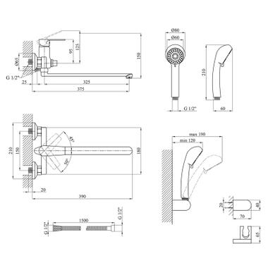Смеситель Kroner Eifel-C070 (CV023616) фото №8