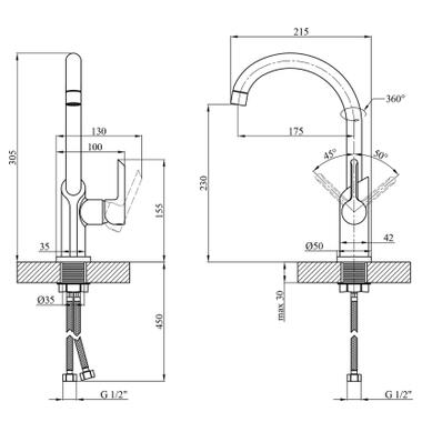 Смеситель Kroner Essen-SCH030 (CV024333) фото №9