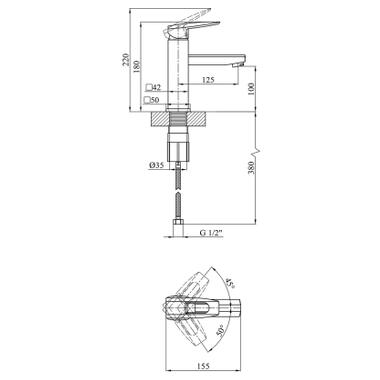 Смеситель Kroner Kante-C010 (CV023579) фото №6