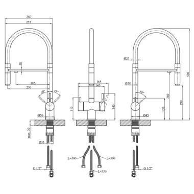 Смеситель Kroner Klassisch-ESG03815WHI (CV027935) фото №9