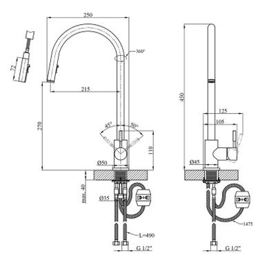 Смеситель Kroner Klassisch-ESG03915 (CV032281) фото №10