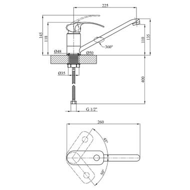 Смеситель Kroner Konstante-C030 (CV023590) фото №5