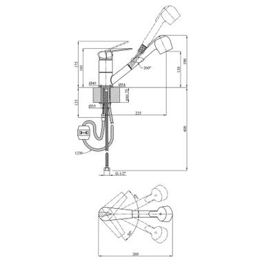 Смеситель Kroner Odra-C030-T (CV021127) фото №8