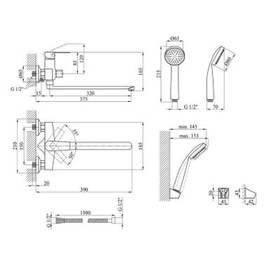 Смеситель Kroner Oker-C070 (CV019668) фото №9