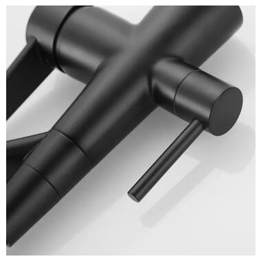 Змішувач для кухні WEZER із підключенням до фільтра INX4A-08-BLACK фото №5