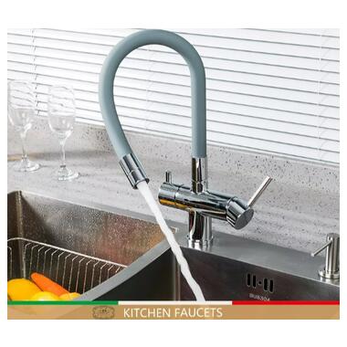 Змішувач для кухні Gappo з виходом для питної води, з гнучким виливом G4398-30 фото №3