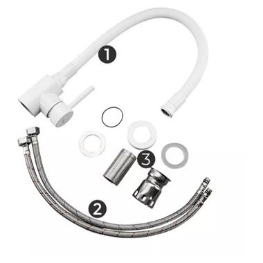 Змішувач для кухні Frap із гнучким виливом F40994-8 фото №3