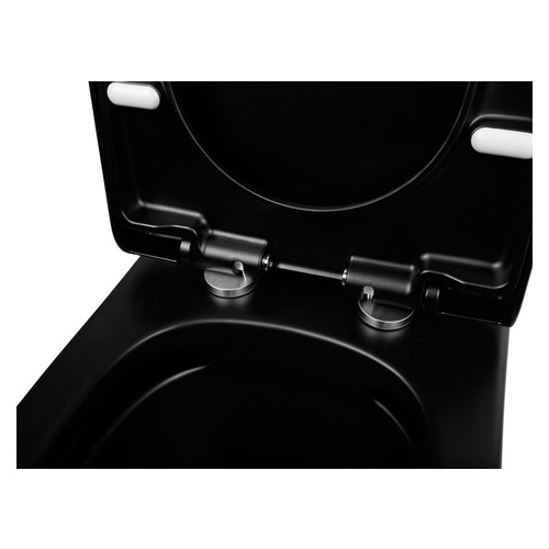 Унітаз-компакт NEWARC Modern Rimless 3822B-M із сидінням Soft Close дюропласт бачок чорний матовий (3822B-M) фото №9