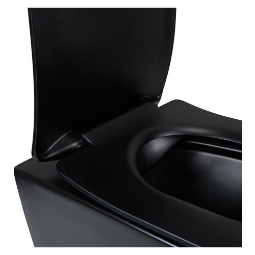 Унітаз підвісний Qtap Scorpio безободковий з сидінням Slim Soft-close QT1433053ERMB фото №3