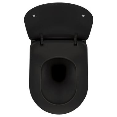Унітаз підвісний Deante Peonia безободковий сидіння в комплекті чорний (CDEDNZPW) фото №7