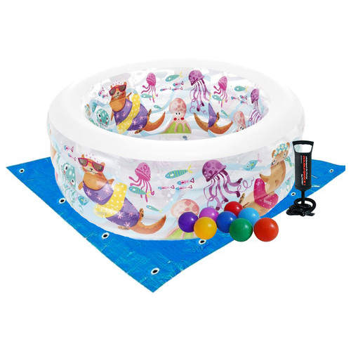 Дитячий надувний басейн Intex 58480-2 Акваріум 152 х 56 см з кульками 10 шт. фото №4