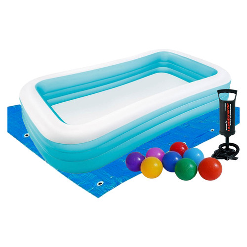 Дитячий надувний басейн Intex 58484-2 прямокутний 305 х 183 х 56 см з кульками 10 шт. фото №3