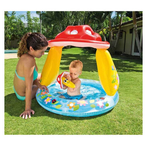 Дитячий надувний басейн Intex 57114-1 Грибочок 102 х 89 см із кульками 10 шт фото №4