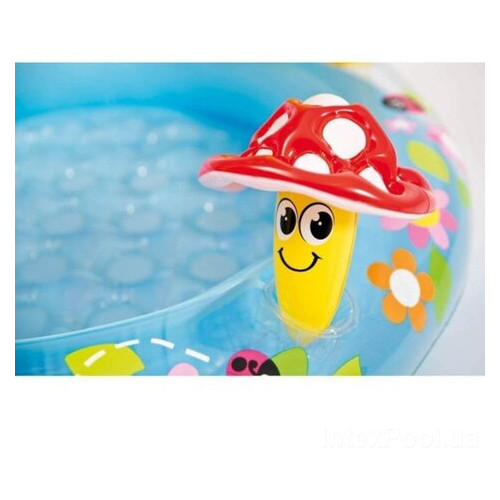 Дитячий надувний басейн Intex 57114-2 Грибочок 102 х 89 см із кульками 10 шт підстилкою насосом фото №6