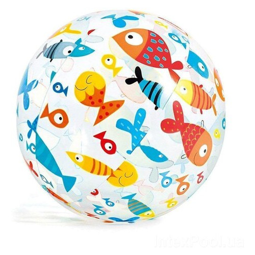 Дитячий надувний басейн Intex 59469-2 Акваріум, 132 х 28 см, з м'ячем та кругом, з кульками 10 шт, підстилкою, насосом фото №7