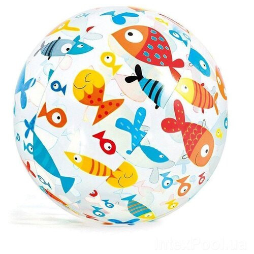Дитячий надувний басейн Intex 59469-2 Акваріум, 132 х 28 см, з м'ячем та кругом, з кульками 10 шт, підстилкою, насосом фото №8