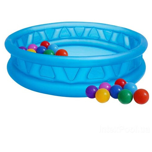 Дитячий надувний басейн Intex 58431-1 Літаюча тарілка 188 х 46 см з кульками 10шт фото №2