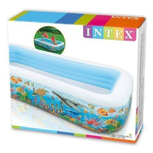 Дитячий надувний басейн Intex 58485-1 Тропічний риф, 305 х 183 х 56 см, з кульками 10 шт фото №10