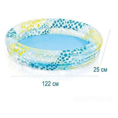 Дитячий надувний басейн Intex 59421 Зірочки, блакитний, 122 х 25 см фото №6