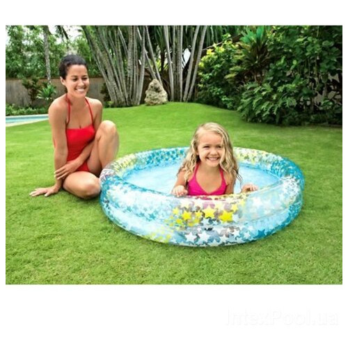 Дитячий надувний басейн Intex 59421 Зірочки, блакитний, 122 х 25 см фото №3