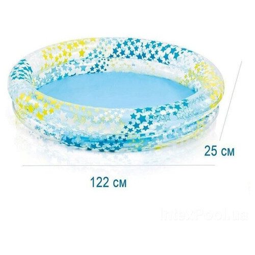 Дитячий надувний басейн Intex 59421 Зірочки, блакитний, 122 х 25 см фото №5