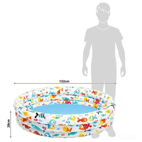 Дитячий надувний басейн Intex 59431 Акваріум, 132 х 28 см фото №5