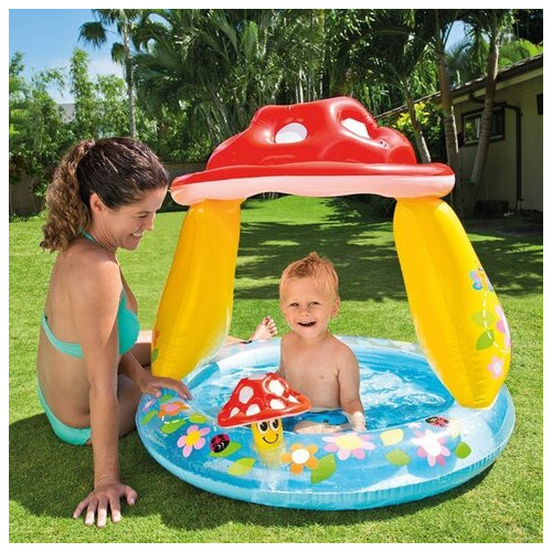 Дитячий надувний басейн Intex 57114-1 Грибочок, 102 х 89 см, з кульками 10 шт фото №6