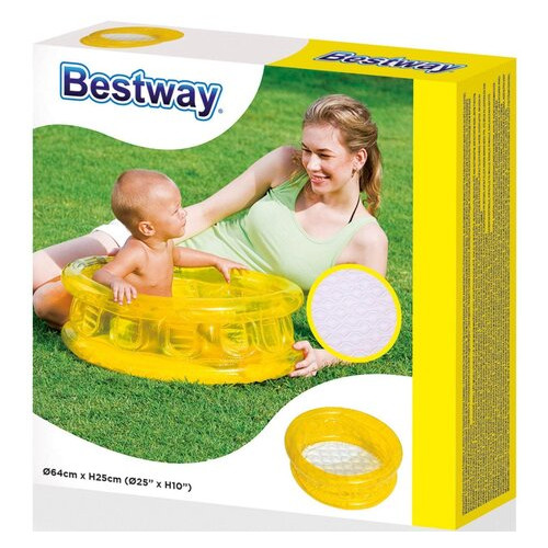 Дитячий надувний басейн Bestway 51112, жовтий, 64 х 25 см фото №6