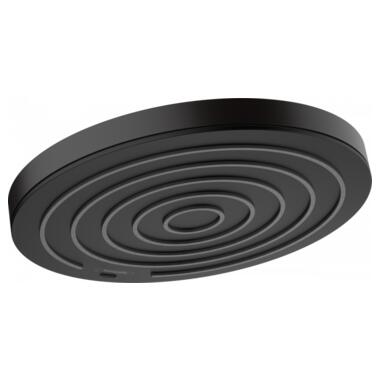 Верхній душ круглий Hansgrohe Pulsify 105 1jet, 260 мм, чорний матовий (24140670) фото №1