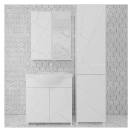 Комплект меблів Mikola-M Chaos з пеналом із пластику білий 50 см фото №1