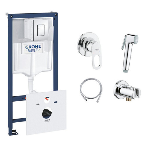 Комплект Grohe інсталяція Rapid SL 38827000 набір для гігієнічного душу із змішувачем BauLoop 111042 фото №2