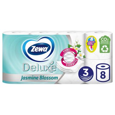 Туалетний папір Zewa Deluxe Жасмин 3 шари 8 рулонів (7322541171753) фото №1