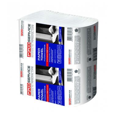 Рушники паперові двошарові PRO service Comfort Z-складання 200 шт білі (4823071621655) фото №1