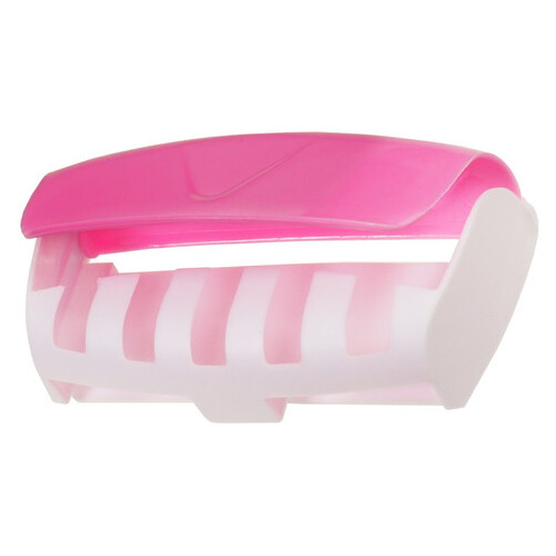 Дозатор для зубної пасти Supretto із тримачем для щіток рожевий фото №2