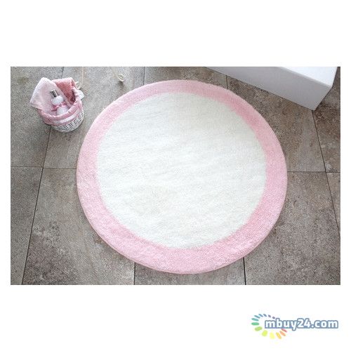 Килимок для ванної кімнати Chilai Home Ronda Pembe 90*90 Біло-рожевий (110069133) фото №1