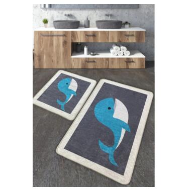 Набір килимків для ванної кімнати Chilai Home DELFINO BANYO HALISI DJT 2 LI SET  60x100, 50x60 (110024175) фото №1
